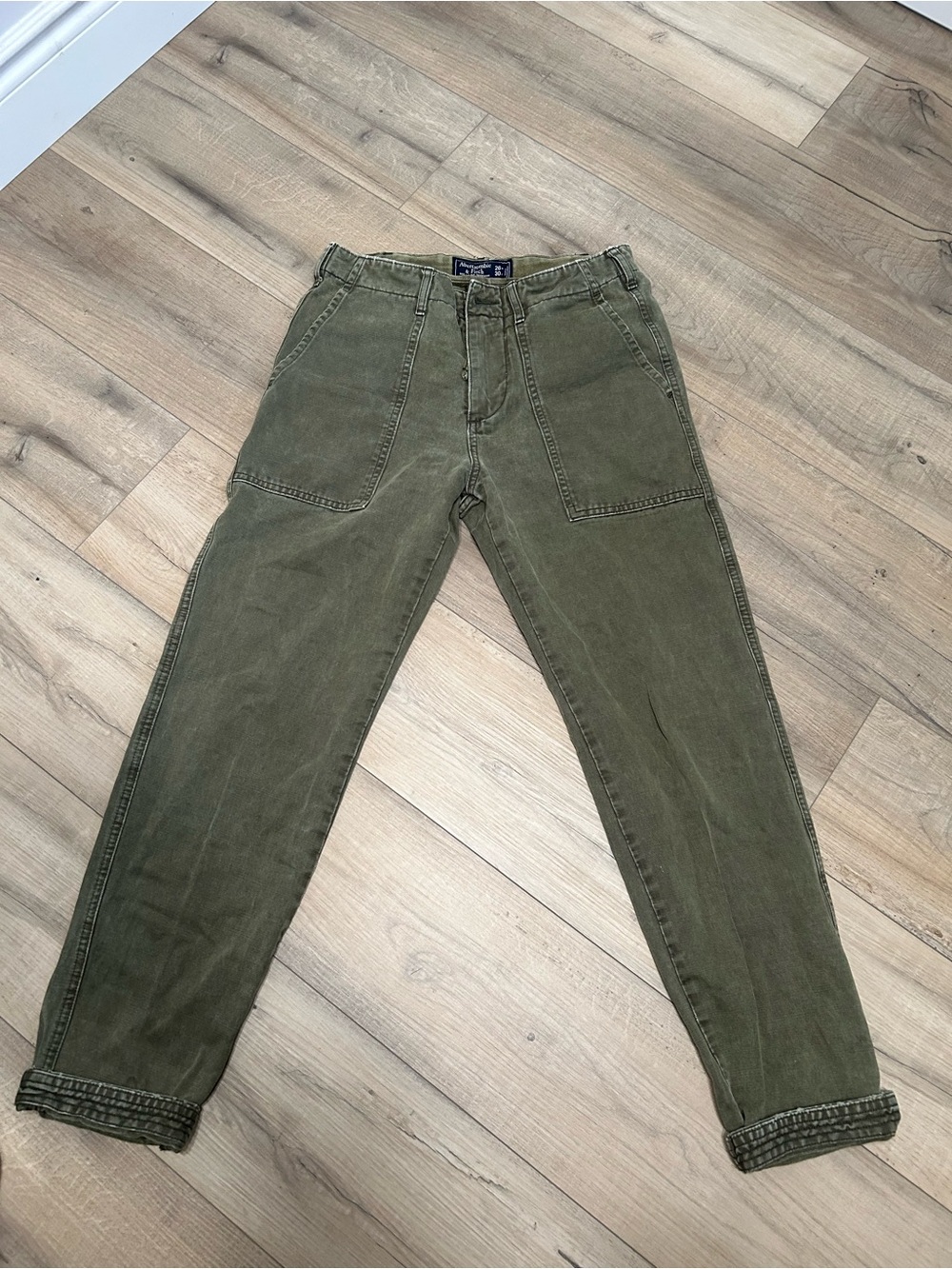 Abercrombie & Fitch Olive Green Cargo Utility Pants